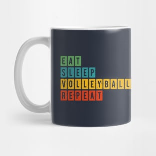 EAT SLEEP VOLLEYBALL REPEAT funny vintage retro Mug